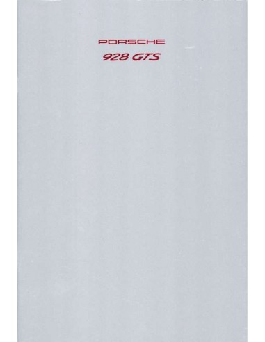 1992 PORSCHE 928 GTS PROSPEKT DEUTSCH