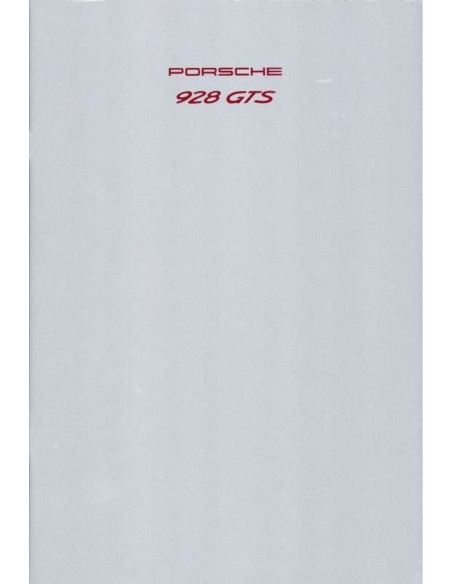 1992 PORSCHE 928 GTS PROSPEKT DEUTSCH