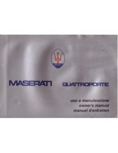1984 MASERATI QUATTROPORTE INSTRUCTIEBOEKJE