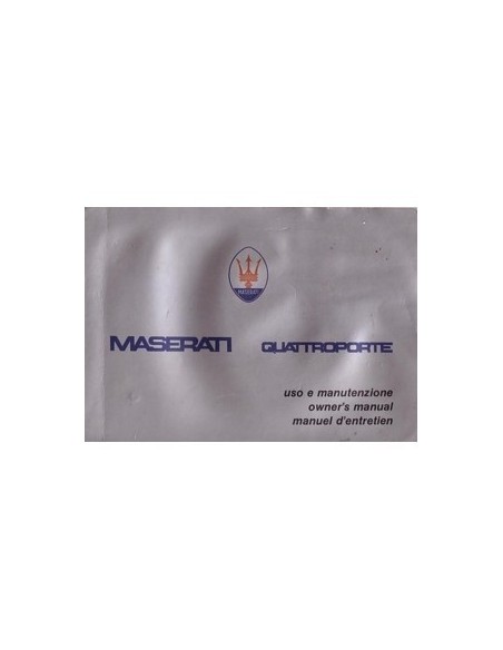 1984 MASERATI QUATTROPORTE INSTRUCTIEBOEKJE