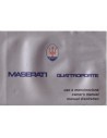 1984 MASERATI QUATTROPORTE INSTRUCTIEBOEKJE