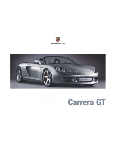 2000 PORSCHE CARRERA GT HARDCOVER BROCHURE DUITS / ENGELS