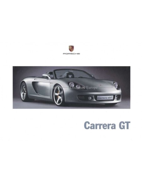 2000 PORSCHE CARRERA GT HARDBACK BROCHURE GERMAN / ENGLISH