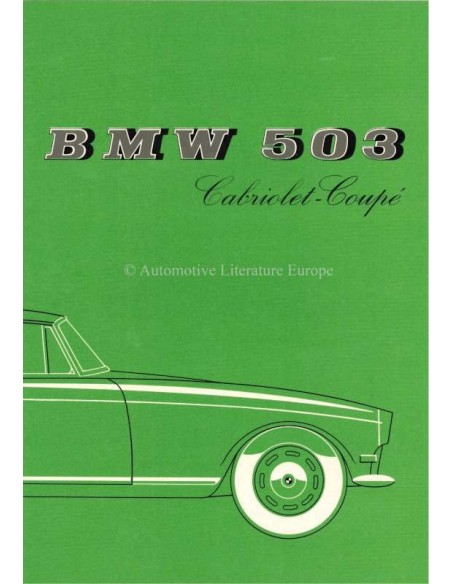 1957 BMW 503 CABRIOLET - COUPE BROCHURE ENGLISH