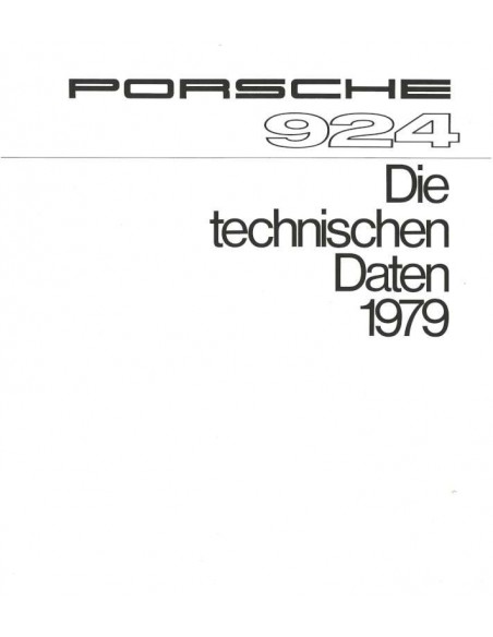 1979 PORSCHE 924 BROCHURE GERMAN