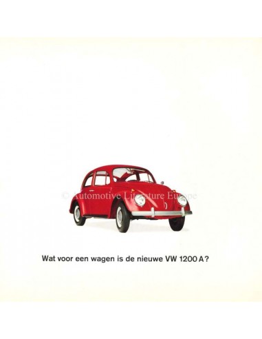 1965 VOLKSWAGEN KEVER 1200 A BROCHURE NEDERLANDS