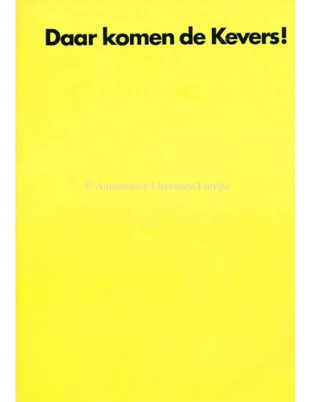 1970 VOLKSWAGEN KEVER BROCHURE NEDERLANDS