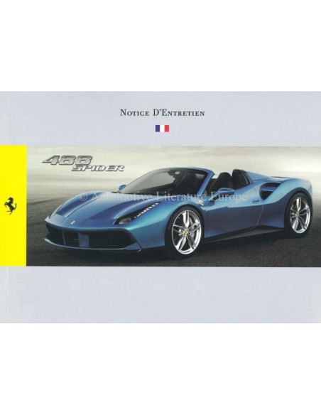 2015 FERRARI 488 SPIDER OWNERS MANUAL FRENCH