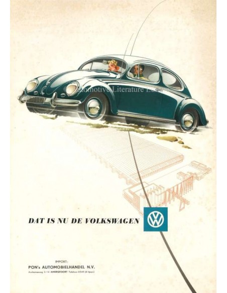 1954 VOLKSWAGEN BEETLE BROCHURE DUTCH