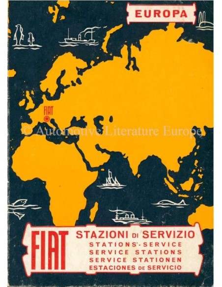 1969 FIAT SERVICE STATIONS EUROPA HANDBOEK