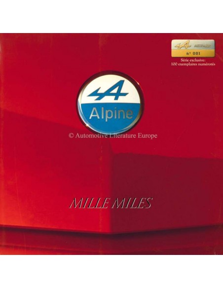 1989 ALPINE V6 TURBO MILLE MILES BROCHURE FRENCH