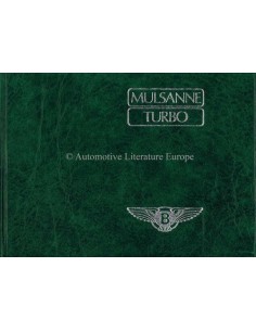 1983 BENTLEY MULSANNE / TURBO BETRIEBSANLEITUNG ENGLISCH