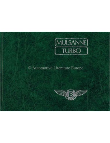 1983 BENTLEY MULSANNE / TURBO BETRIEBSANLEITUNG ENGLISCH
