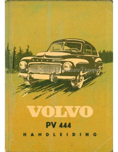 1957 VOLVO PV 444 BETRIEBSANLEITUNG NIEDERLÄNDISCH