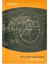 1960 VOLVO PV 544 INSTRUCTIEBOEKJE NEDERLANDS