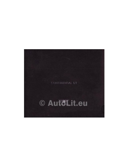 2005 BENTLEY CONTINENTAL GT BROCHURE ENGLISH