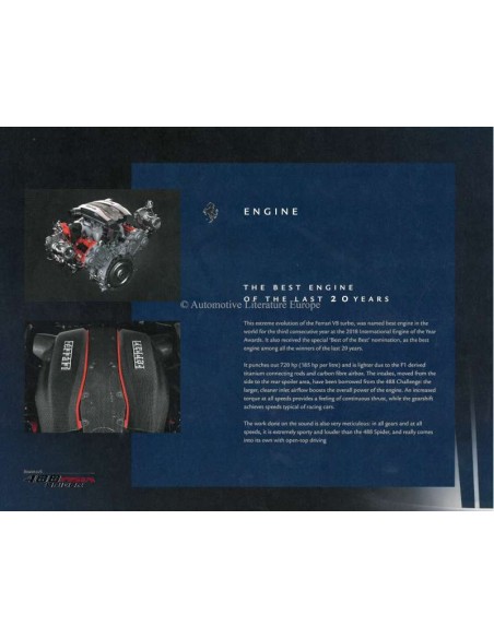 2018 FERRARI 488 PISTA SPIDER PORTFOLIO ENGLISH