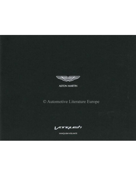 2013 ASTON MARTIN VANQUISH VOLANTE PROSPEKT ENGLISCH