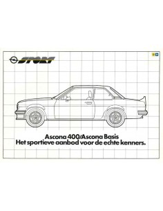 1981 OPEL ASCONA 400 / 400 BASIS PROSPEKT NIEDERLÄNDISCH