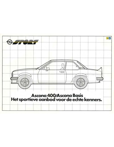 1981 OPEL ASCONA 400 / 400 BASIS PROSPEKT NIEDERLÄNDISCH