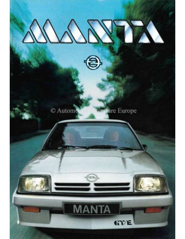 1983 OPEL MANTA PROSPEKT NIEDERLÄNDISCH