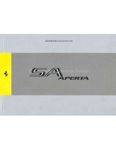 2011 FERRARI SA APERTA INSTRUCTIEBOEKJE DUITS