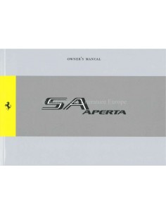 2011 FERRARI SA APERTA OWNER'S MANUAL ENGLISH