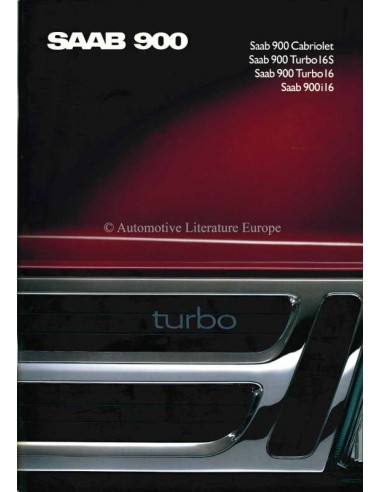 1989 SAAB 900 PROGRAMMA BROCHURE DUITS