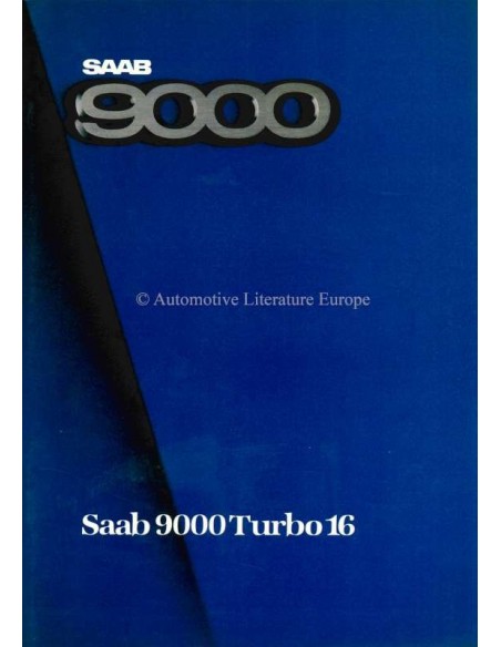 1985 SAAB 9000 TURBO 16 BROCHURE DUTCH