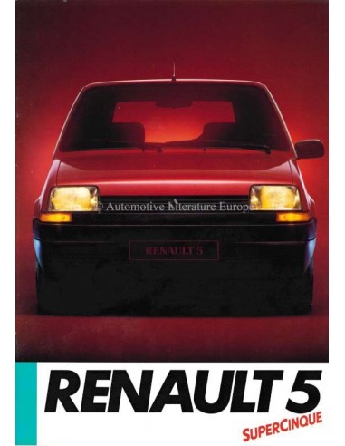 1985 RENAULT 5 BROCHURE ITALIAN