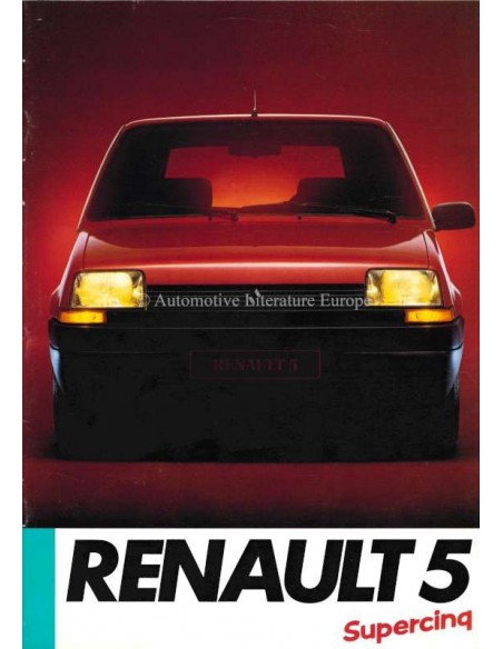 1985 RENAULT 5 BROCHURE FRENCH