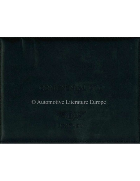 2008 BENTLEY CONTINENTAL GT SPEED INSTRUCTIEBOEKJE DUITS