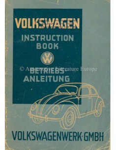 1948 VOLKSWAGEN TYP 11 INSTRUCTIEBOEKJE ENGELS