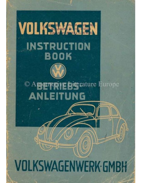 1948 VOLKSWAGEN TYP 11 INSTRUCTIEBOEKJE ENGELS