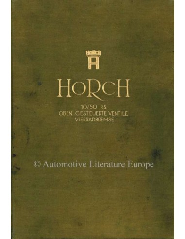 1927 HORCH 10/50 PS OWNERS MANUAL GERMAN