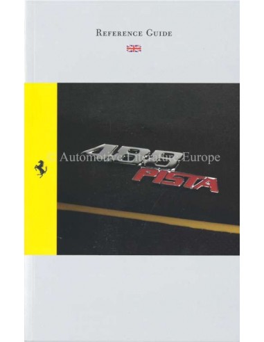 2018 FERRARI 488 PISTA REFERENZHANDBUCH (U.K. AUSGABE) 6049/18