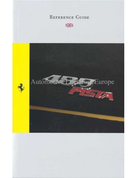 2018 FERRARI 488 PISTA REFERENTIE HANDBOEK (U.K. VERSIE) 6049/18