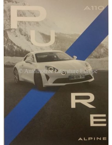 2018 ALPINE A110 PURE BROCHURE FRENCH / ENGLISH