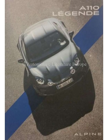2018 ALPINE A110 LEGENDE BROCHURE FRANS / ENGELS