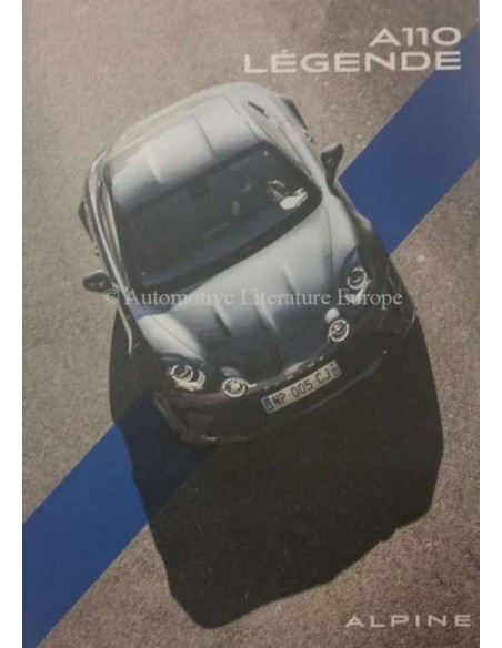 2018 ALPINE A110 LEGENDE BROCHURE FRANS / ENGELS