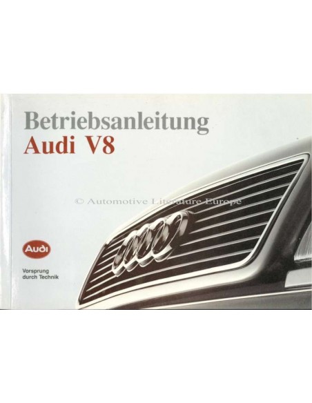 1990 AUDI V8 OWNERS MANUAL HANDBOOK GERMAN