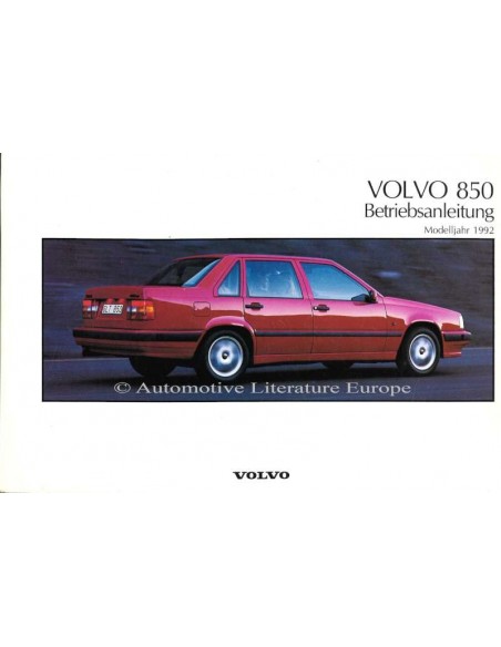 1992 VOLVO 850 INSTRUCTIEBOEKJE DUITS