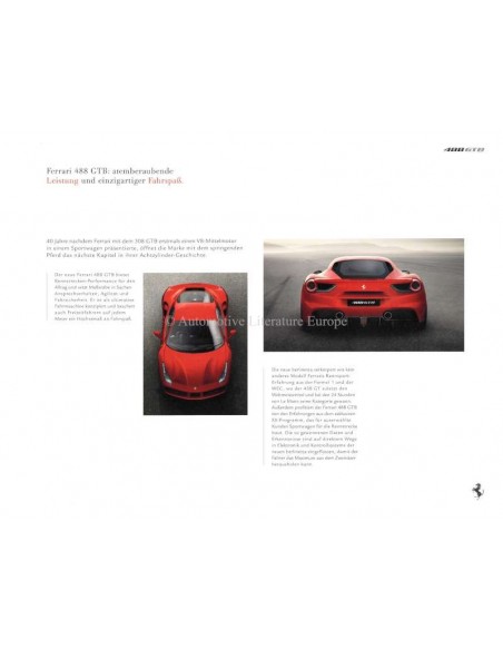 2015 FERRARI 488 GTB PORTFOLIO DEUTSCH