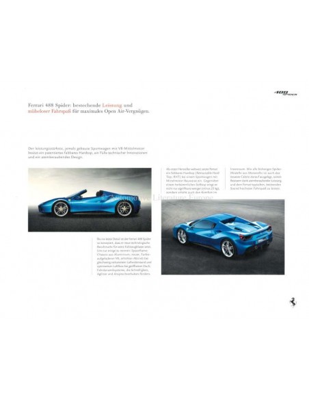 2015 FERRARI 488 SPIDER PORTFOLIO DEUTSCH