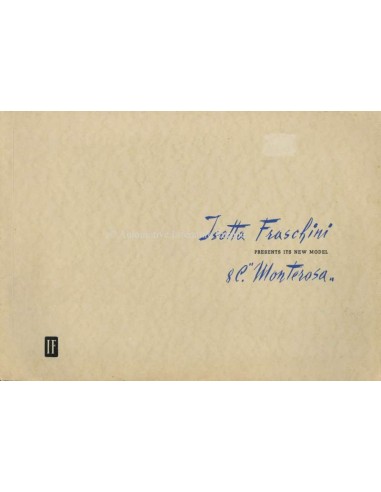 1947 ISOTTA FRASCHINI 8C MONTEROSA BROCHURE ENGELS