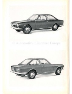 1969 FIAT 124 SPORT COUPE OWNERS MANUAL ENGLISH 2