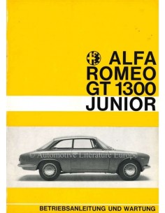 1969 ALFA ROMEO GT JUNIOR 1300 BETRIEBSANLEITUNG GERMAN