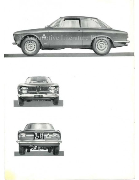 1965 ALFA ROMEO GIULIA SPRINT GTA INSTRUCTIEBOEKJE DUITS