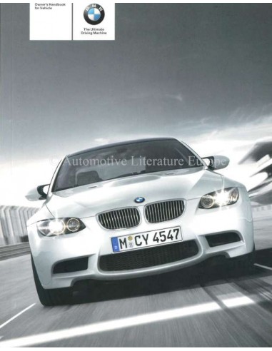 2007 BMW M3 COUPE INSTRUCTIEBOEKJE ENGELS