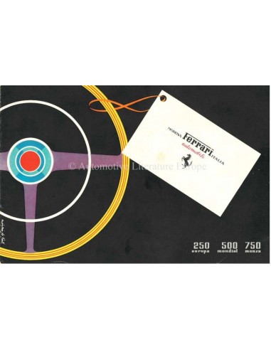 1955 FERRARI 250 EUROPA 500 MONDIAL 750 MONZA BROCHURE FRANS